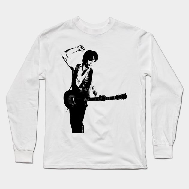 John Cougar Guitar 80s 90s Gift Long Sleeve T-Shirt by FrancisMcdanielArt